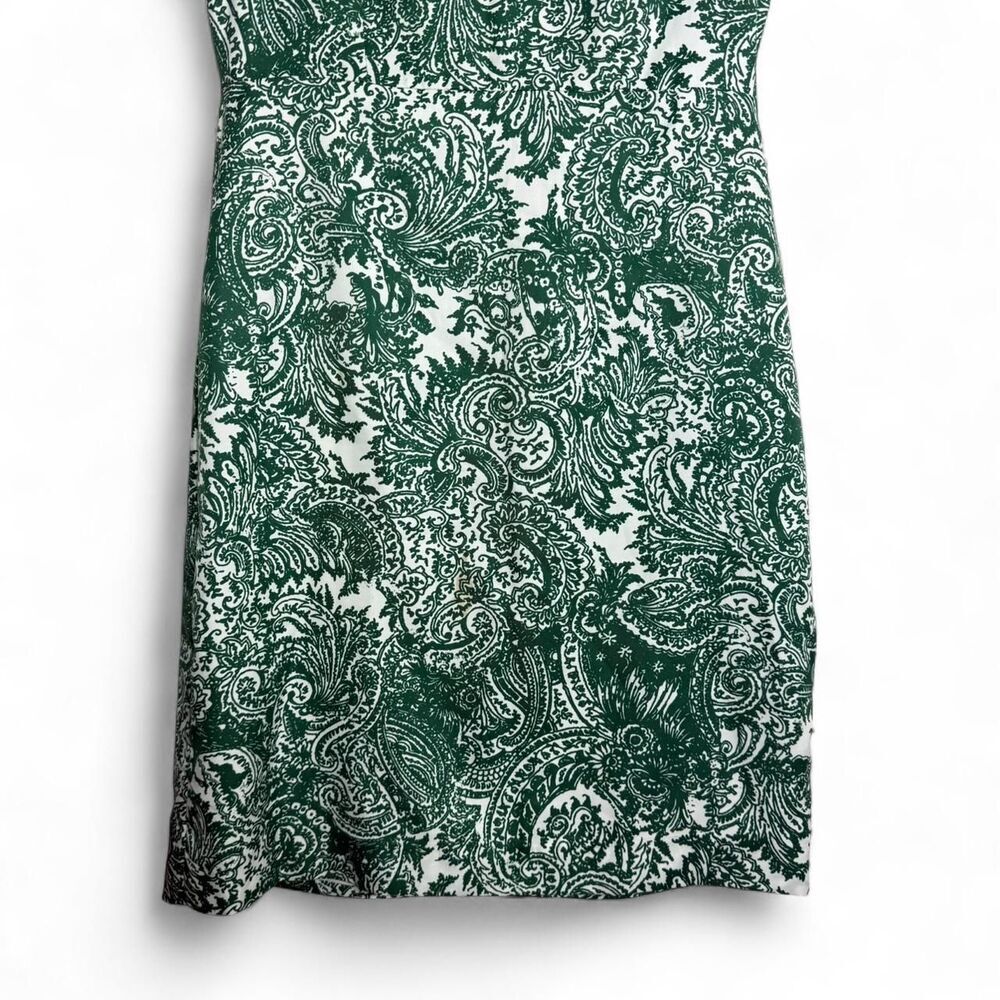 The Limited Green Paisley Dress | Preppy Summer Brunch Graduation | Size 2 - Picture 4 of 9